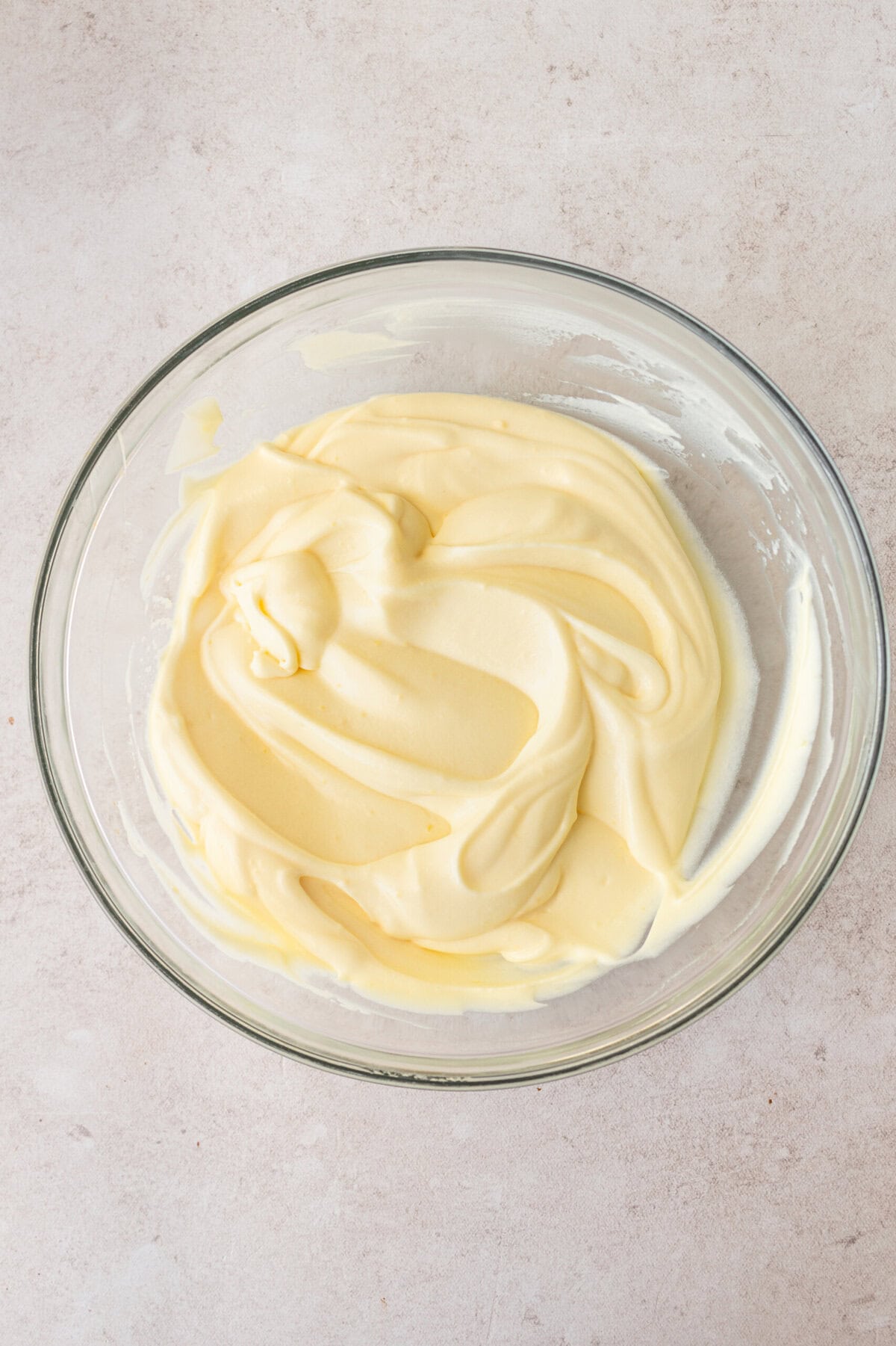 Vanilla pudding, sweetened condensed milk, cold water folded into whipped cream to make a banana cream pie filling.