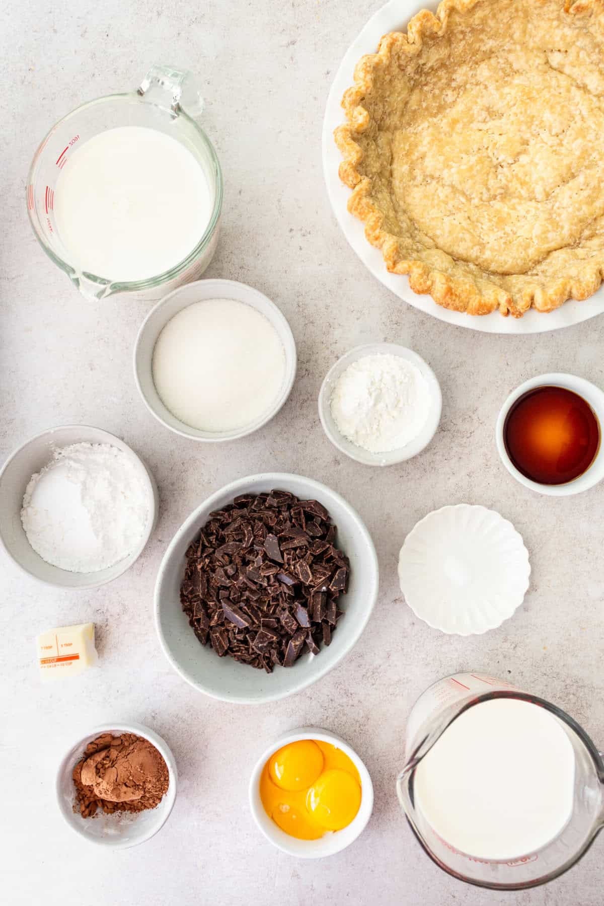 Chocolate Cream Pie Ingredients 