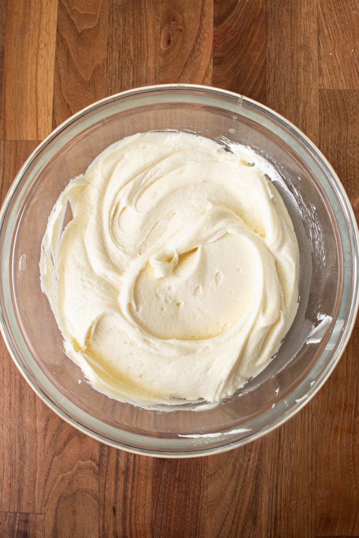 Cream cheese frosting for homemade carrot cake.