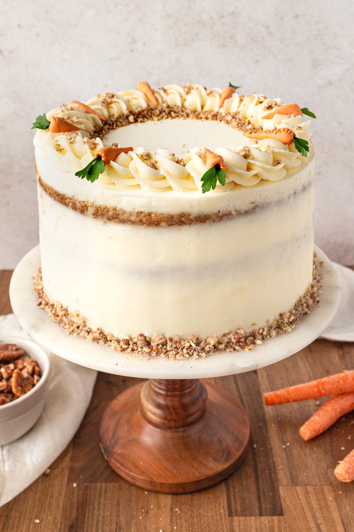 The Best Carrot Cake Recipe. A moist, tender homemade carrot cake covered in a sweet cream cheese frosting. The perfect carrot cake recipe!