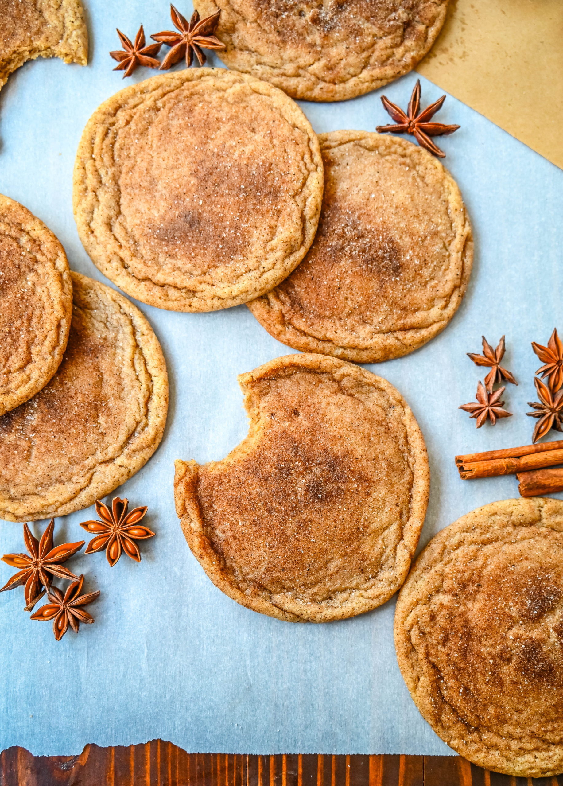 These chai sugar cookies are a delicious spin on the classic snickerdoodle. Instead of being rolled in just cinnamon sugar, they’re coated in a chai spice blend mixed with sugar. The result is a tender, chewy cookie with crisp edges and a perfectly spiced finish. These Chai Snickerdoodles will be a favorite Fall cookie!