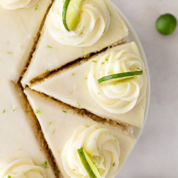 Moist key lime cake with sweet cream cheese frosting. A light and fluffy citrus lime cake with the perfect lime buttercream frosting! This is the best lime cake recipe!