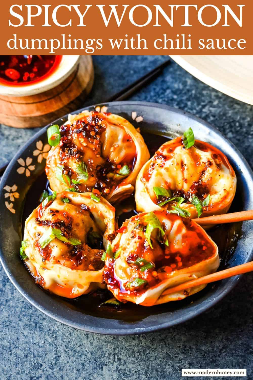 Spicy Wonton Dumplings with Spicy Chili Sauce. How to make the perfect spicy, sweet, and tangy homemade chili sauce to toss on wontons or dumplings for a quick and easy meal. This recipe is reminiscent of the spicy wontons you will find at Din Tai Fung.