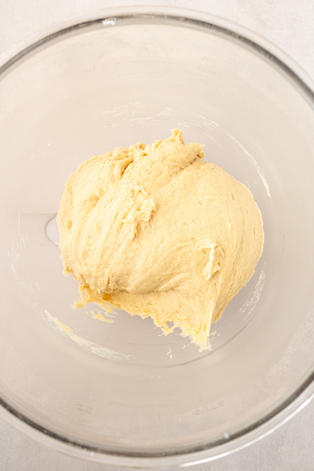 Sticky bun dough in a bowl