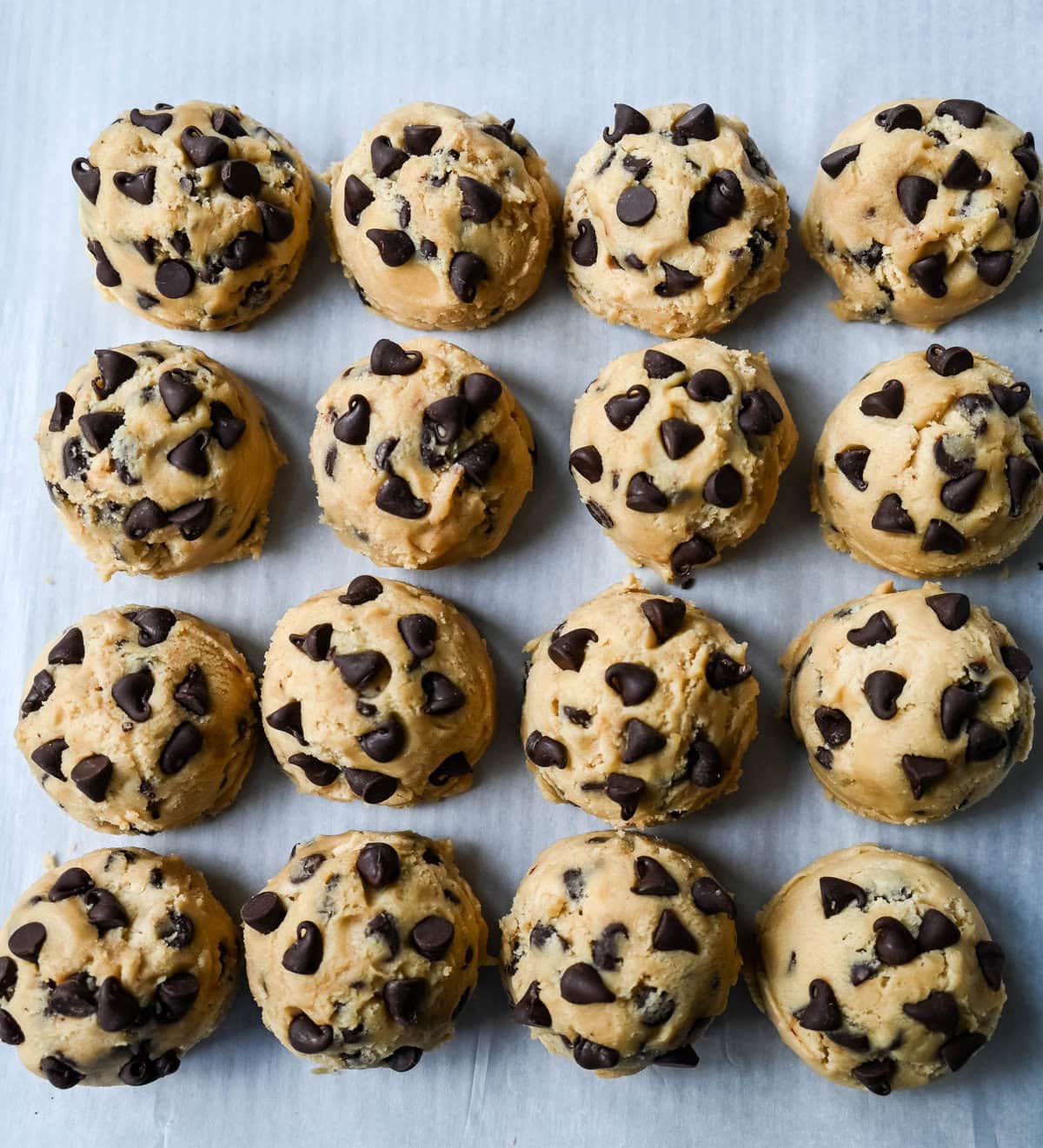 Chilling the chocolate chip cookie dough using generic inexpensive ingredients