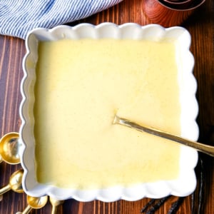 Vanilla Sauce for Bread Pudding (Creme Anglaise). How to make the best vanilla sauce perfect for bread pudding or other desserts. This simple creme anglaise is a rich, vanilla custard sauce made with cream, milk, egg yolks, sugar, and vanilla. It is an easy vanilla sauce recipe but adds so much creamy decadence to desserts.