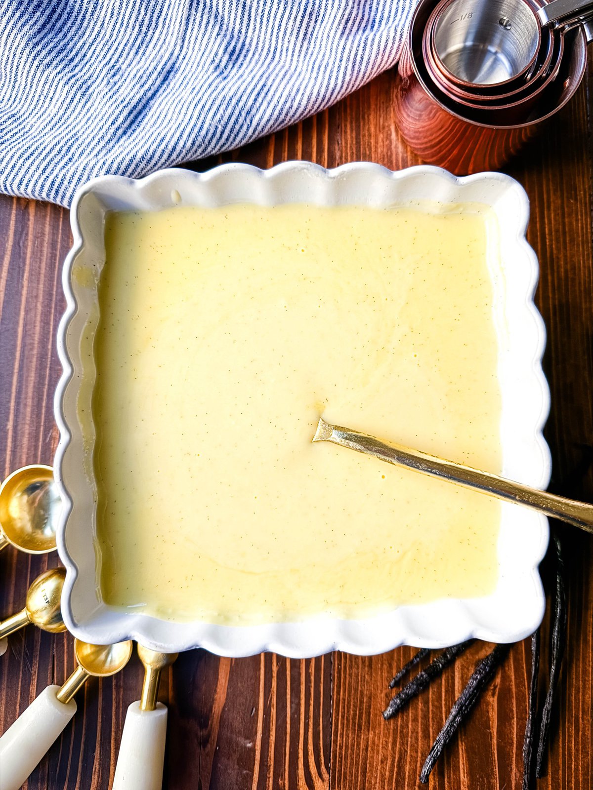 Vanilla Sauce for Bread Pudding (Creme Anglaise). How to make the best vanilla sauce perfect for bread pudding or other desserts. This simple creme anglaise is a rich, vanilla custard sauce made with cream, milk, egg yolks, sugar, and vanilla. It is an easy vanilla sauce recipe but adds so much creamy decadence to desserts.