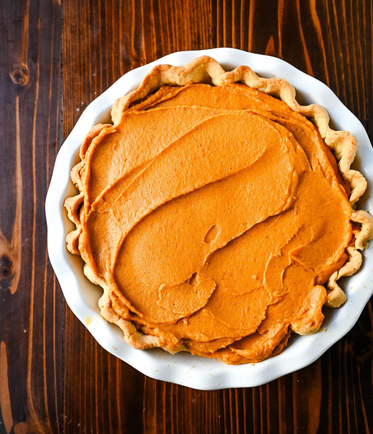 Pumpkin Ganache in pie crust 