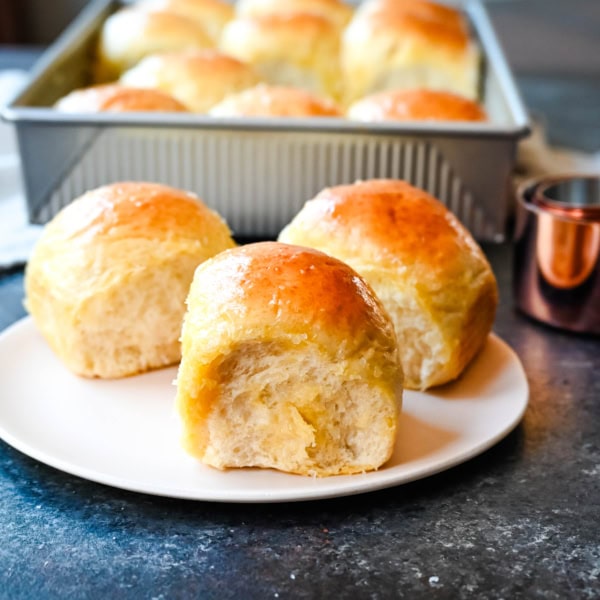 These Japanese milk bread dinner rolls are the most soft, fluffy, and tender homemade rolls due to a special technique. This game changing technique makes all of the difference for making melt-in-your-mouth rolls.