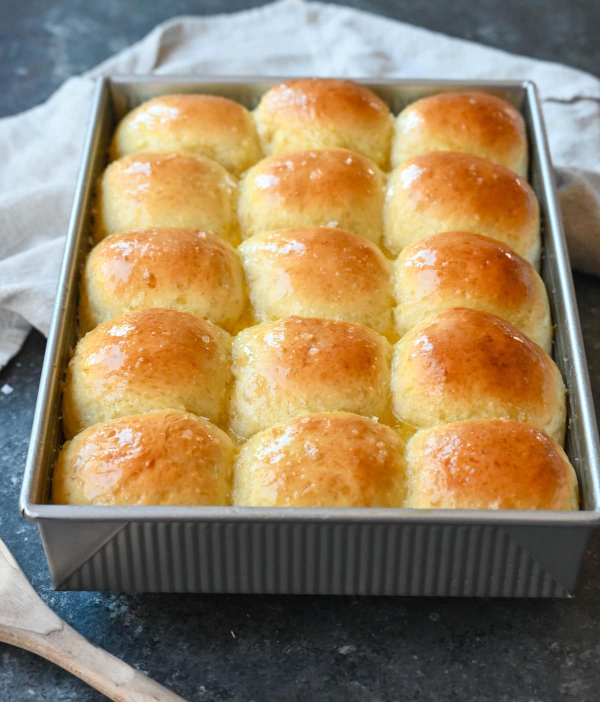 These Japanese milk bread dinner rolls are the most soft, fluffy, and tender homemade rolls due to a special technique. This game changing technique makes all of the difference for making melt-in-your-mouth rolls.