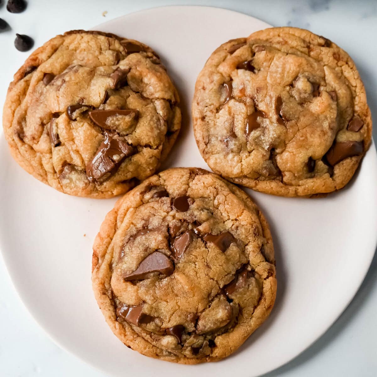 Chewy Chocolate Chip Cookies (with sweetened condensed milk). This chewy chocolate chip cookie recipe is made with a secret, special ingredient, sweetened condensed milk, that gives it the perfect chewy texture and caramel notes. This is an easy sweetened condensed milk chocolate chip cookie recipe!