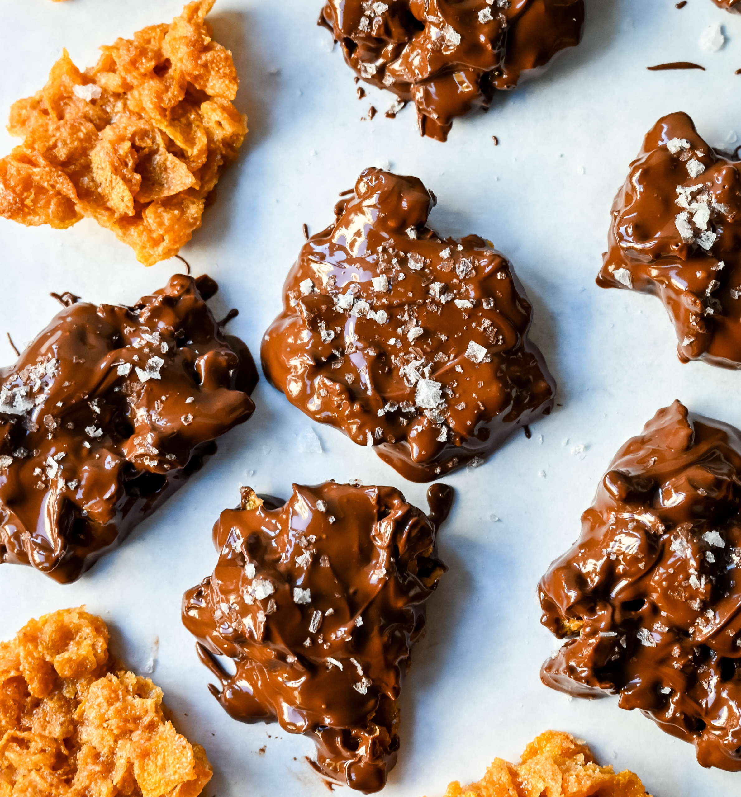 Cornflake Crack is a super easy treat made with only three ingredients -- cornflakes cereal, butter, and brown sugar—this quick treat bakes into a caramelized layer of goodness that’s perfect on its own or even better when dipped in melted chocolate. This can also be called Cornflake Crunch or Cornflake Candy.