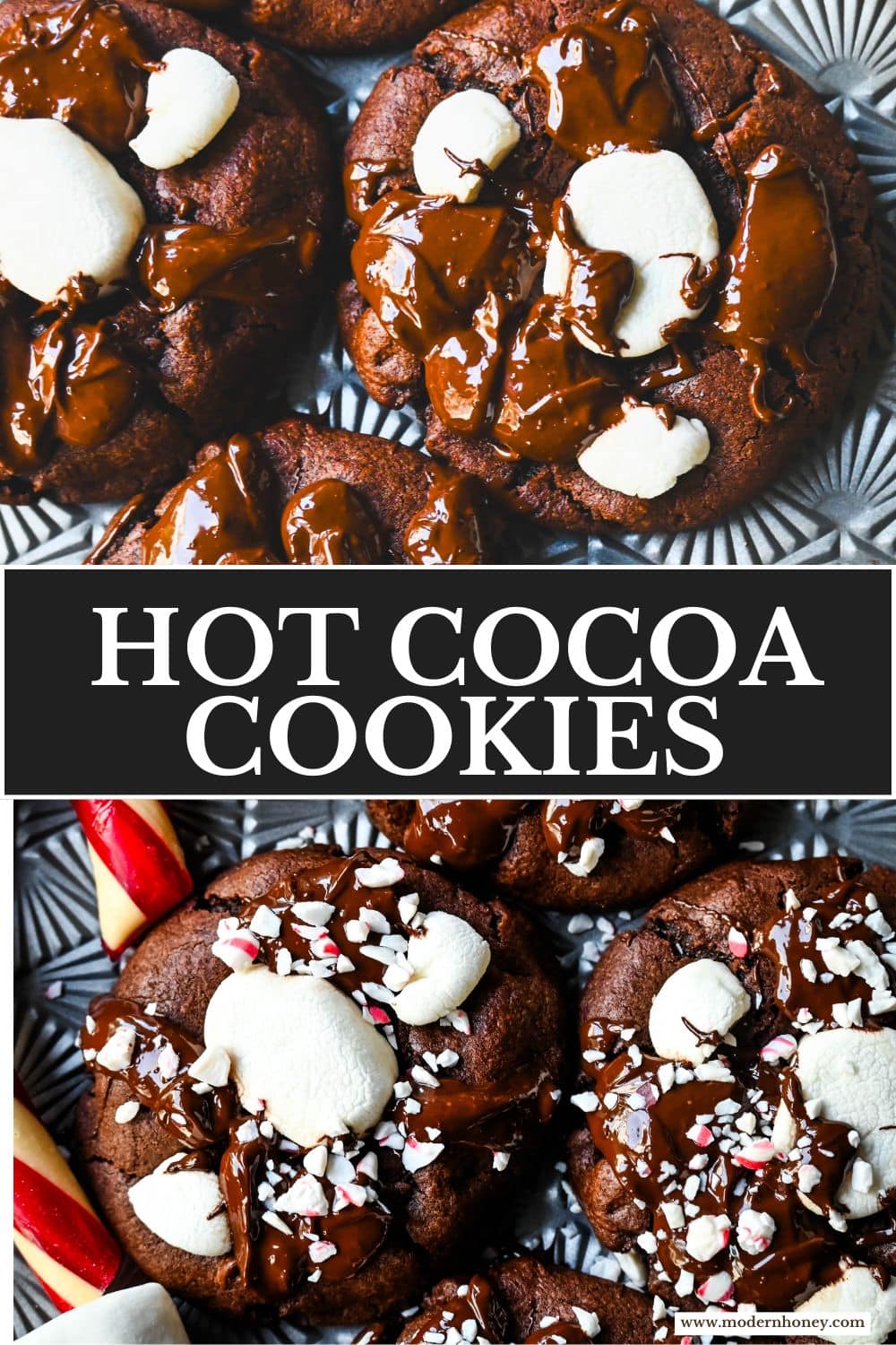 These Hot Cocoa Cookies feature a homemade chocolate cookie base, a gooey marshmallow topping, and a drizzle of melted chocolate for the perfect finishing touch. If you love peppermint, add crushed candy canes and a hint of peppermint extract for Peppermint Hot Cocoa Cookies.