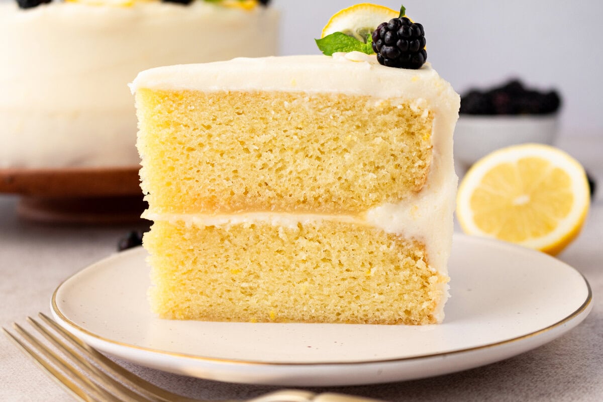 This 5-star rated lemon olive oil cake with cream cheese frosting is one of the most popular cake recipes. It is moist, fluffy, with the perfect amount of lemon flavor. The cream cheese frosting puts it over the top. This is the best lemon olive oil cake recipe!