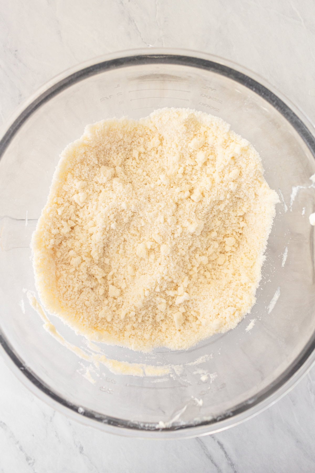 Beat butter into cake batter to make vanilla cake. 