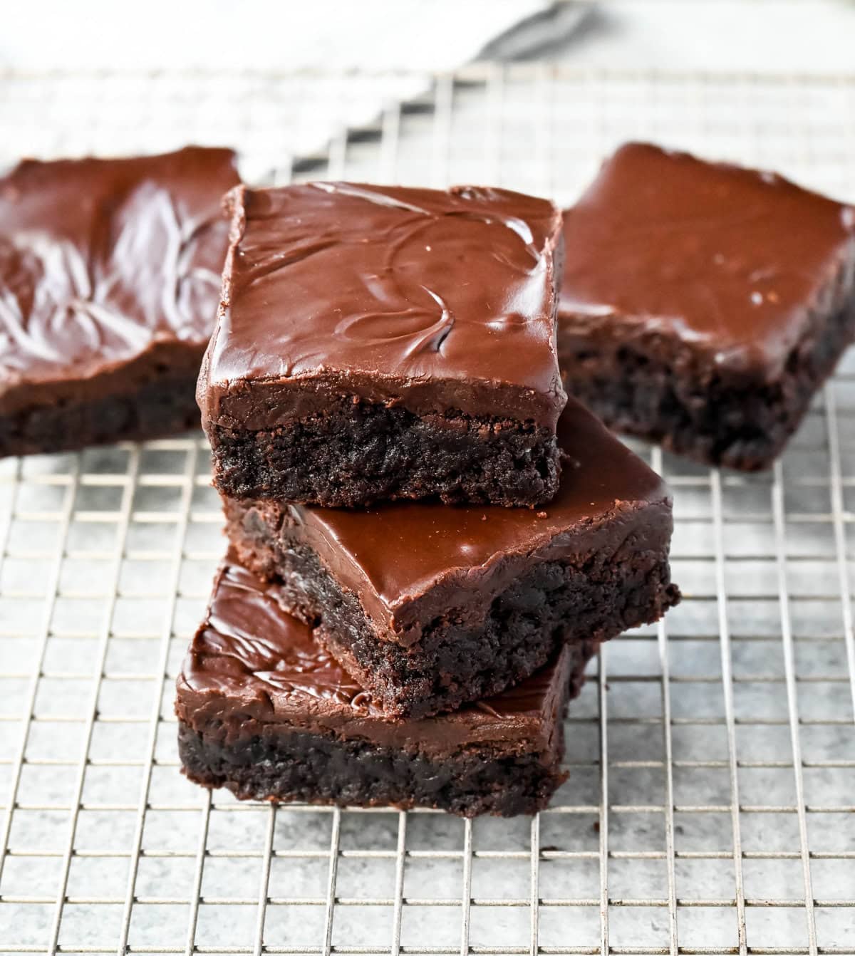 These Lunch Lady Frosted Brownies are rich, fudgy brownies topped with a silky, velvety chocolate frosting. These Frosted Brownies are the best chocolate dessert bar recipe. If you love chocolate, you will love these Brownies with Chocolate Frosting.