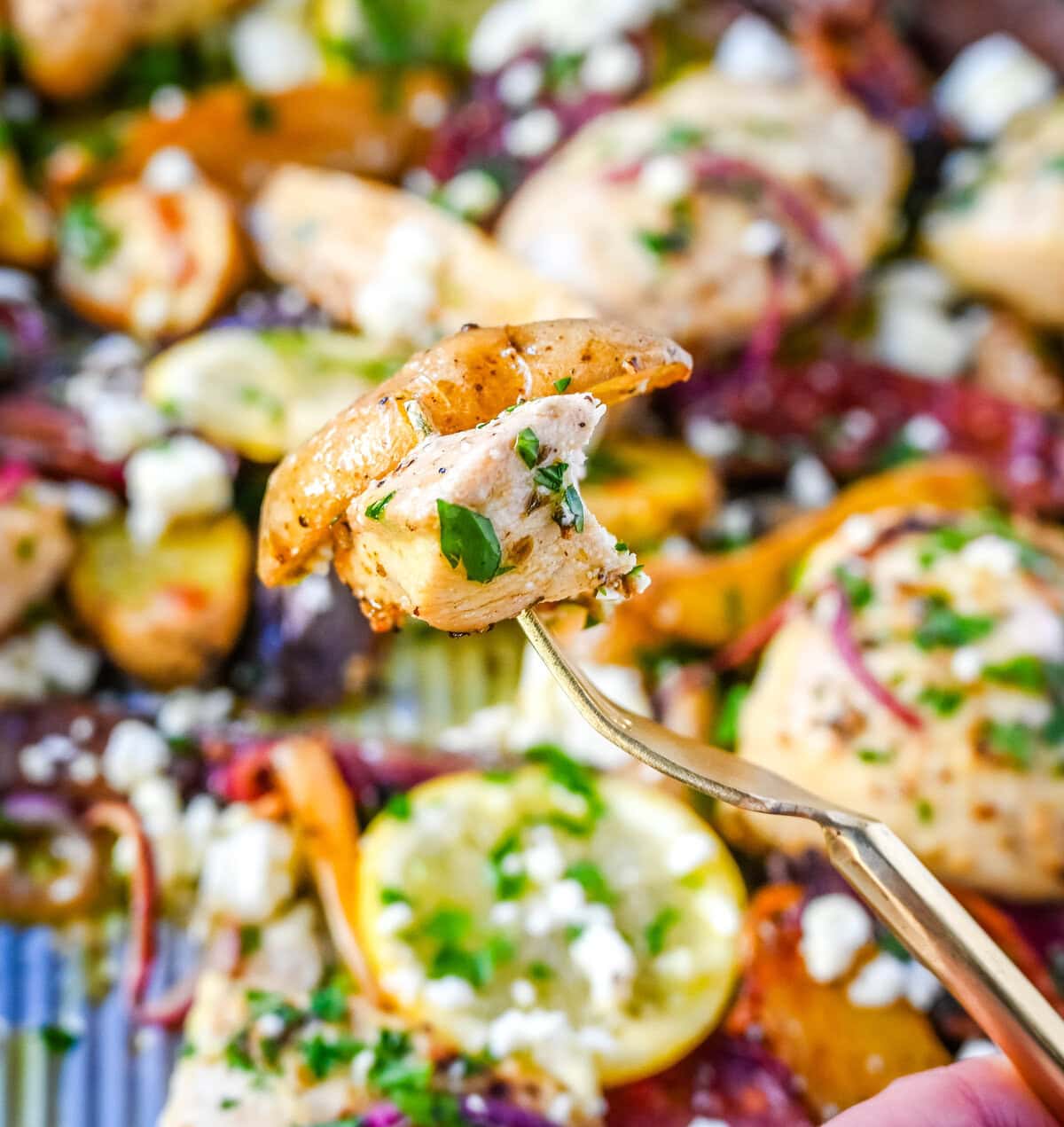 This Sheet Pan Greek Chicken and Potatoes are a perfect combination of juicy, marinated, golden-brown Greek chicken, tender potatoes, and a punch of fresh citrus and herbs in every bite. It’s a perfect weeknight dinner that requires only one pan and a little bit of prep time.