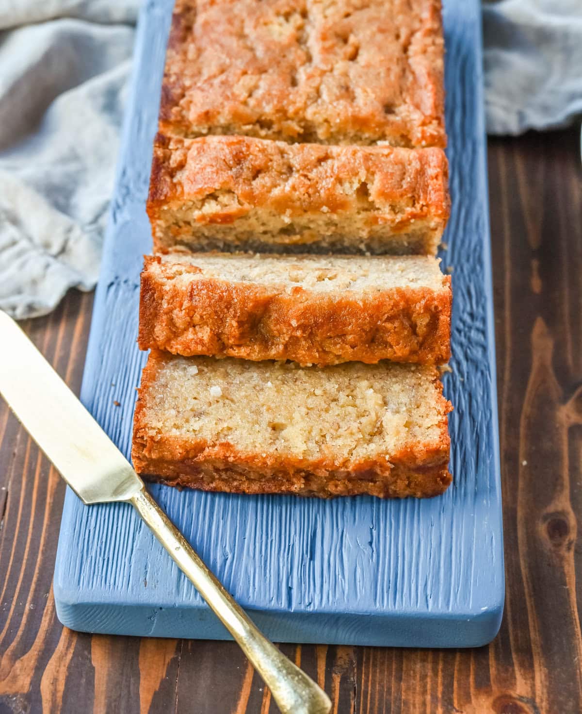 If you are looking for a moist, tender, flavorful, melt-in-your-mouth banana bread, this is the best banana bread recipe! It is made with both butter and oil, sour cream and buttermilk, and ripe, sweet bananas for baking up the most perfect banana bread.