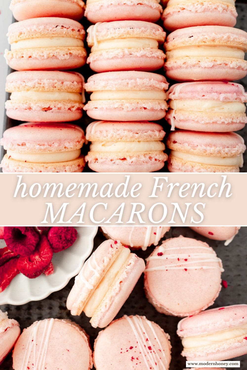 French macarons are delicate sandwich cookies renowned for their crisp shells, airy interiors, and signature “feet” at the base. The best macarons made with whipped egg whites, almond flour, and sugar, they boast a sweet flavor that complements an array of fillings. While they have a reputation for being finicky, mastering these homemade macarons can be done with these tips and tricks.