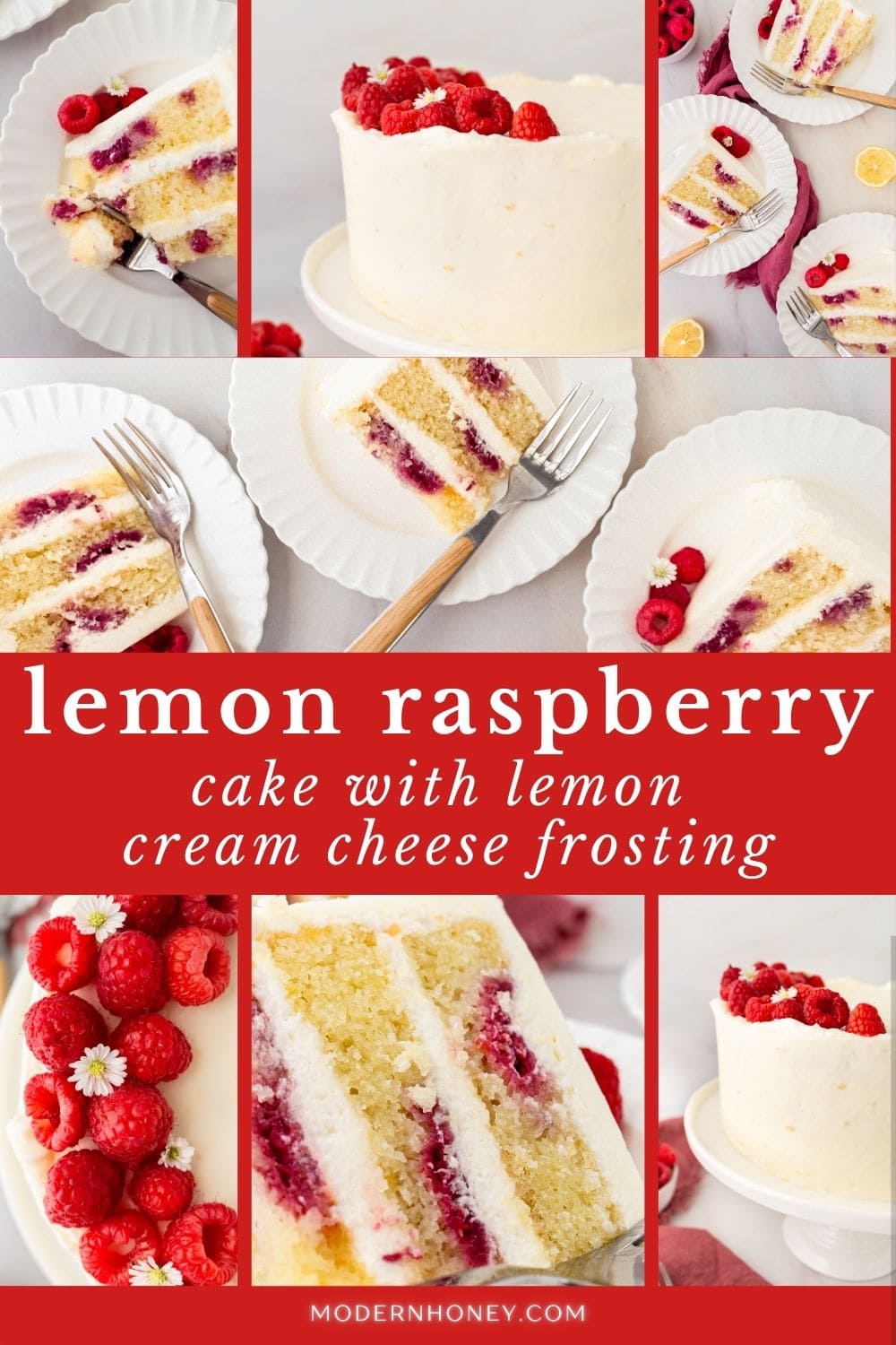 How to make the best lemon raspberry cake with lemon cream cheese frosting.